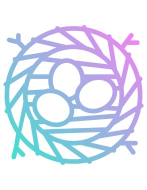 yuva simgesinin vektör illüstrasyonu