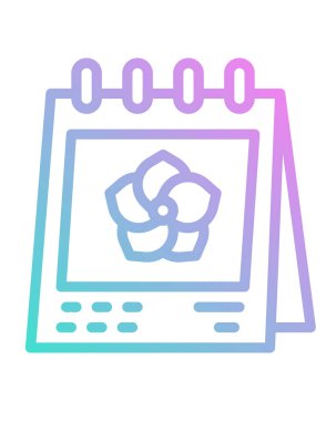 Takvim simgesi vektör illüstrasyonu 