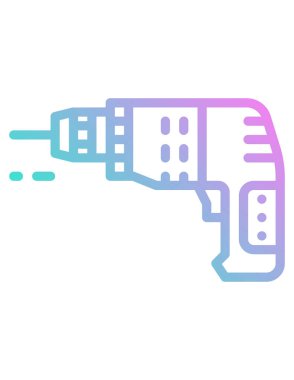 Bir matkap simgesinin vektör illüstrasyonu