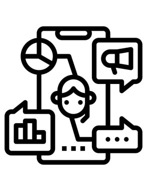 Mobil simgenin vektör illüstrasyonu