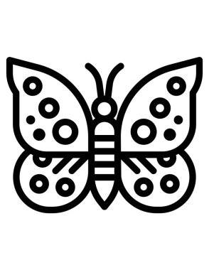 Kelebek vektör simgesi. böcek işareti.