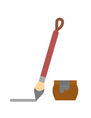 boya fırçası simgesi, vektör çizimi