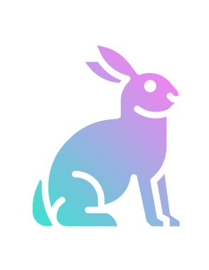 Beyaz arkaplanda tavşan çizimi