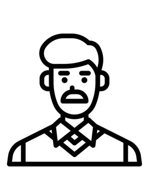 kişi veya avatar, vektör simgesi beyaz üzerinde izole