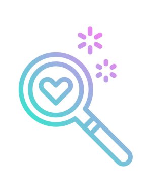 Arama simgesi, vektör illüstrasyonu