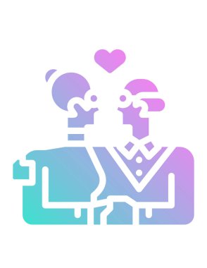 aile konsepti simgesi, vektör illüstrasyonu 