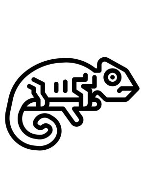 beyaz arkaplanda bukalemun karikatür simgesi çocuk baskıları, tişört, hisse senedi vektörü 