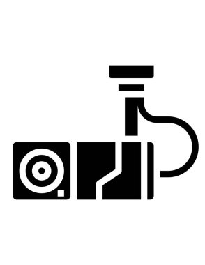 Beyaz arkaplanda TV izleme vektör simgesi