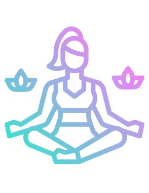 Lotus pozisyonunda oturan bir kadının resmi 