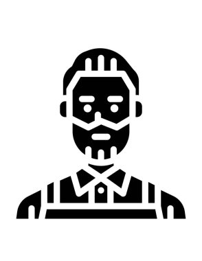 siyah ve beyaz vektör çizimi maske takan bir adamın