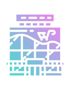 Modern b 'nin vektör illüstrasyonu simge haritasından yoksun