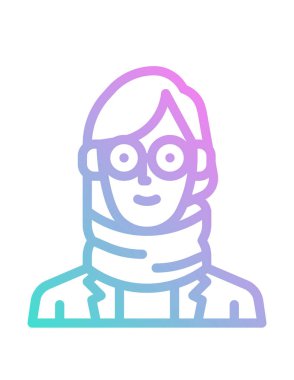 kişi veya avatar, vektör simgesi beyaz üzerinde izole