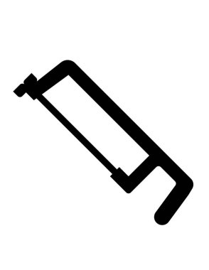 beyaz arkaplanda izole edilmiş siyah biçimli araç simgesi. 