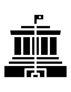 Üniversite ikon vektör illüstrasyonu