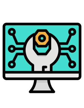 bilgisayar simgesi vektör illüstrasyonu