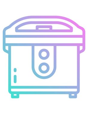 pilav pişirme çizgisi vektör simgesi.