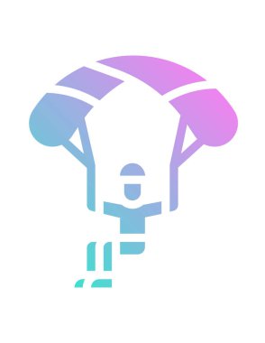 Paraşütçü simgesinin vektör çizimi