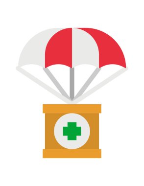 Paraşüt bağışının vektör çizimi