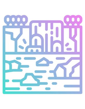 Doğa sahnesinin vektör illüstrasyonu