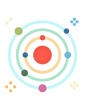 Gezegen simgesi, vektör çizimi