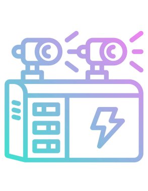 Acil durum ışıklarının vektör illüstrasyonu