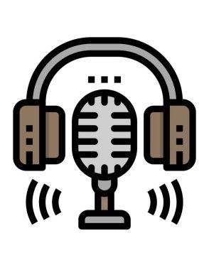 Mikrofon simgesinin vektör illüstrasyonu