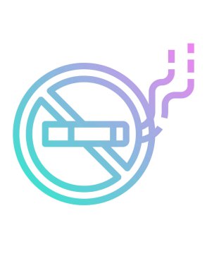 Sigara içilen sigara ikonu vektör çizimi yok