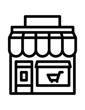 dükkan simgesi vektör illüstrasyonu