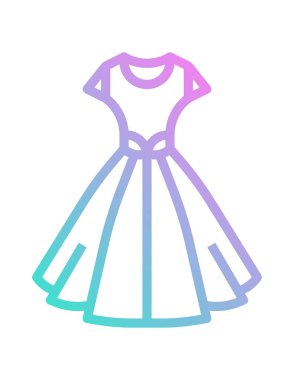 Moda ve yaz giysisinin vektör illüstrasyonu