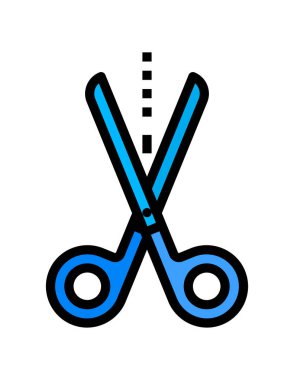 makas çizgi vektör simgesi