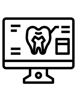 Diş konsepti ikonu. vektör illüstrasyonu