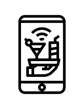 Mobil simgenin vektör illüstrasyonu