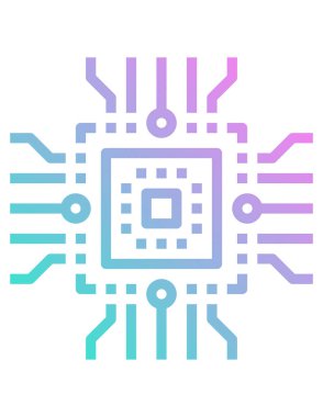 Devre kartı simgesi. vektör çizim biçimi