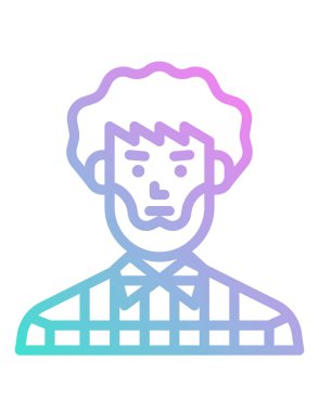 kişi veya avatar, vektör simgesi beyaz üzerinde izole