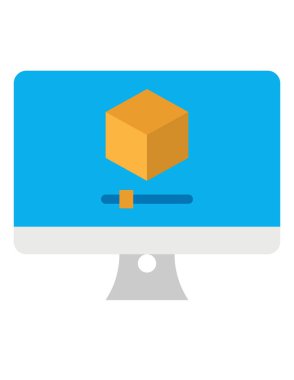 bilgisayar izleyici vektör simgesi