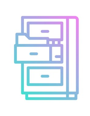 Kabine ikonu vektör illüstrasyonu