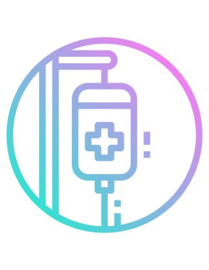 tıbbi ve sağlık hizmeti çizgisi vektör simgesi.