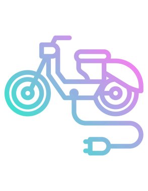 motosiklet simgesi, vektör illüstrasyonu