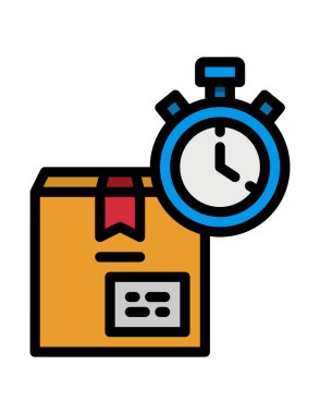 lojistik dağıtım çizgisi vektör simgesi