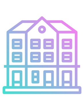 Bina simgesi. vektör illüstrasyonu