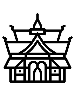 Çince biçim çizgisi vektör illüstrasyonu