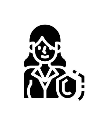 Kadın avatar simgesi vektör illüstrasyonu