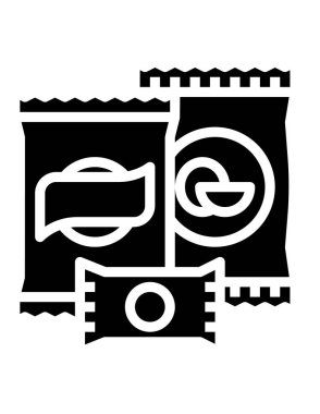 Atıştırmalık simgesinin vektör illüstrasyonu