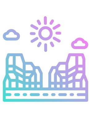 Büyük Kanyon 'un vektör çizimi 