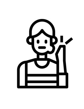 avatar adam diş ağrısı ağrı vektör illüstrasyon