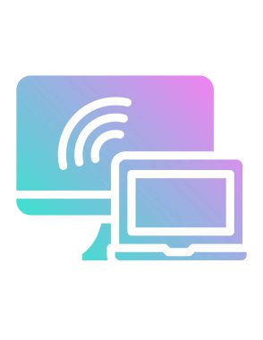 kişisel bilgisayar ve dizüstü bilgisayar beyaz arkaplanda izole edildi