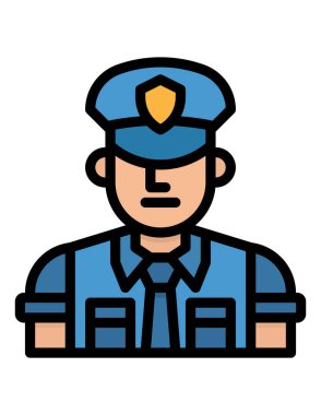 Polis memuru vektör simgesi