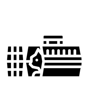 Kargo gemisi simgesinin vektör çizimi