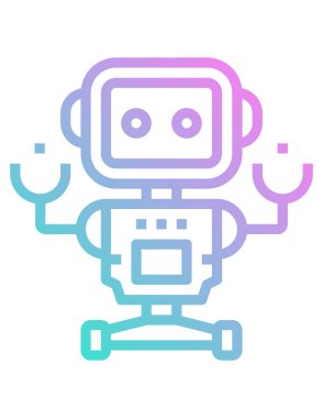 robot ikon vektör illüstrasyonu