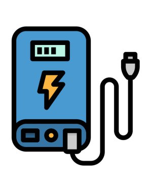 Pil Düz Vektör Simgesi